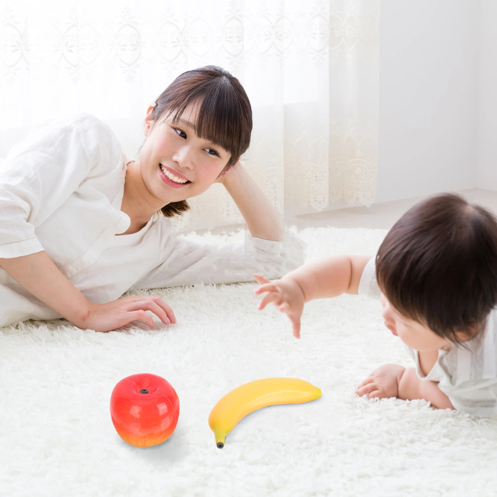 

2Pcs Musical Fruit ABS Plastic Lightweight Kids Toys H held Percussion Instruments Early Education Gift Birthday Holiday