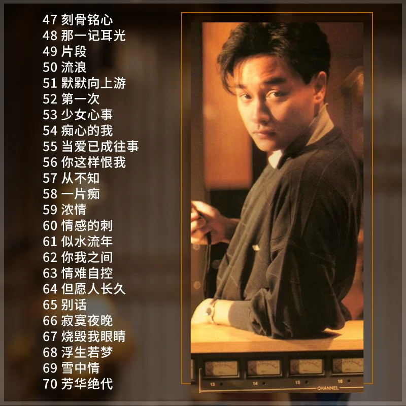 Disco de CD MP3 chino, cantante masculino de China Zhang Guorong Lesile Cheung, música Pop clásica, colección de álbumes de 70 canciones, sin caja