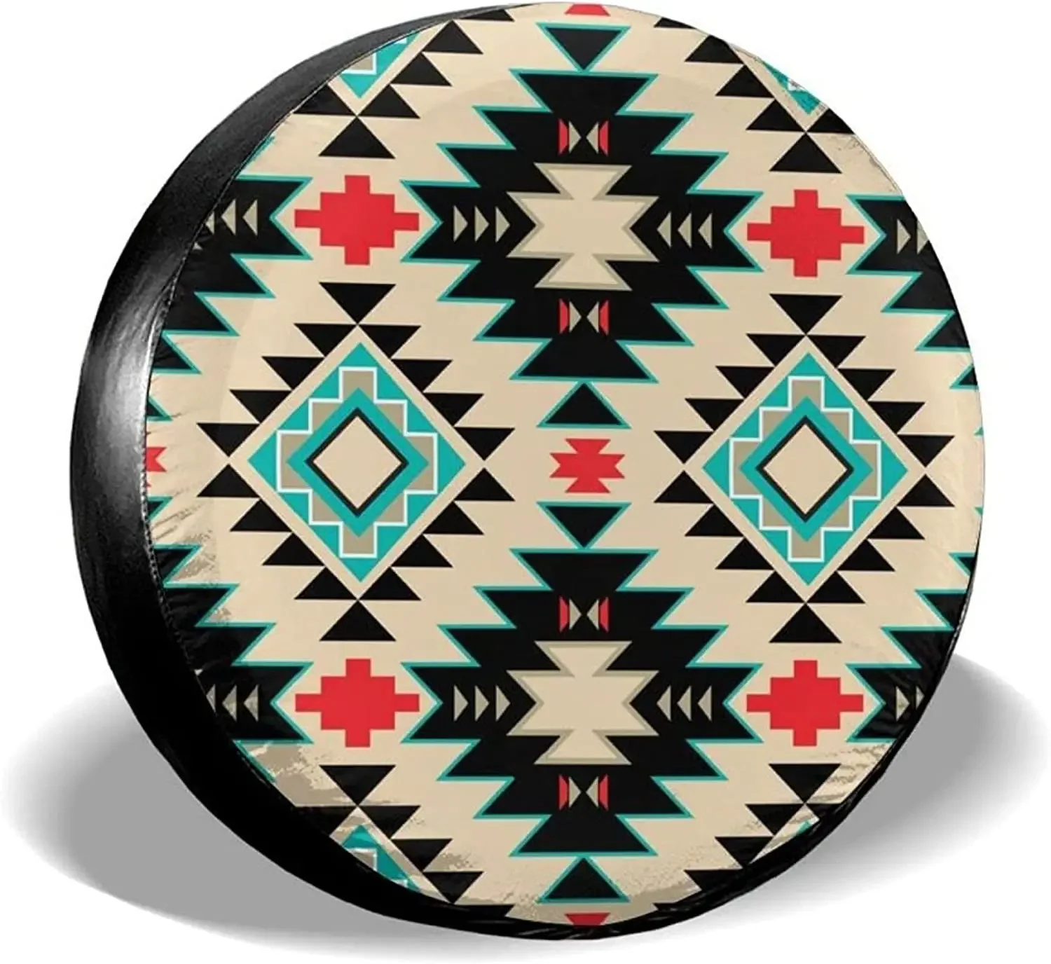 Spare Tire Cover Universal Tires Cover Colorful Ethnic Geometric Print Car Tire Cover Wheel Weatherproof and Dust-Proof