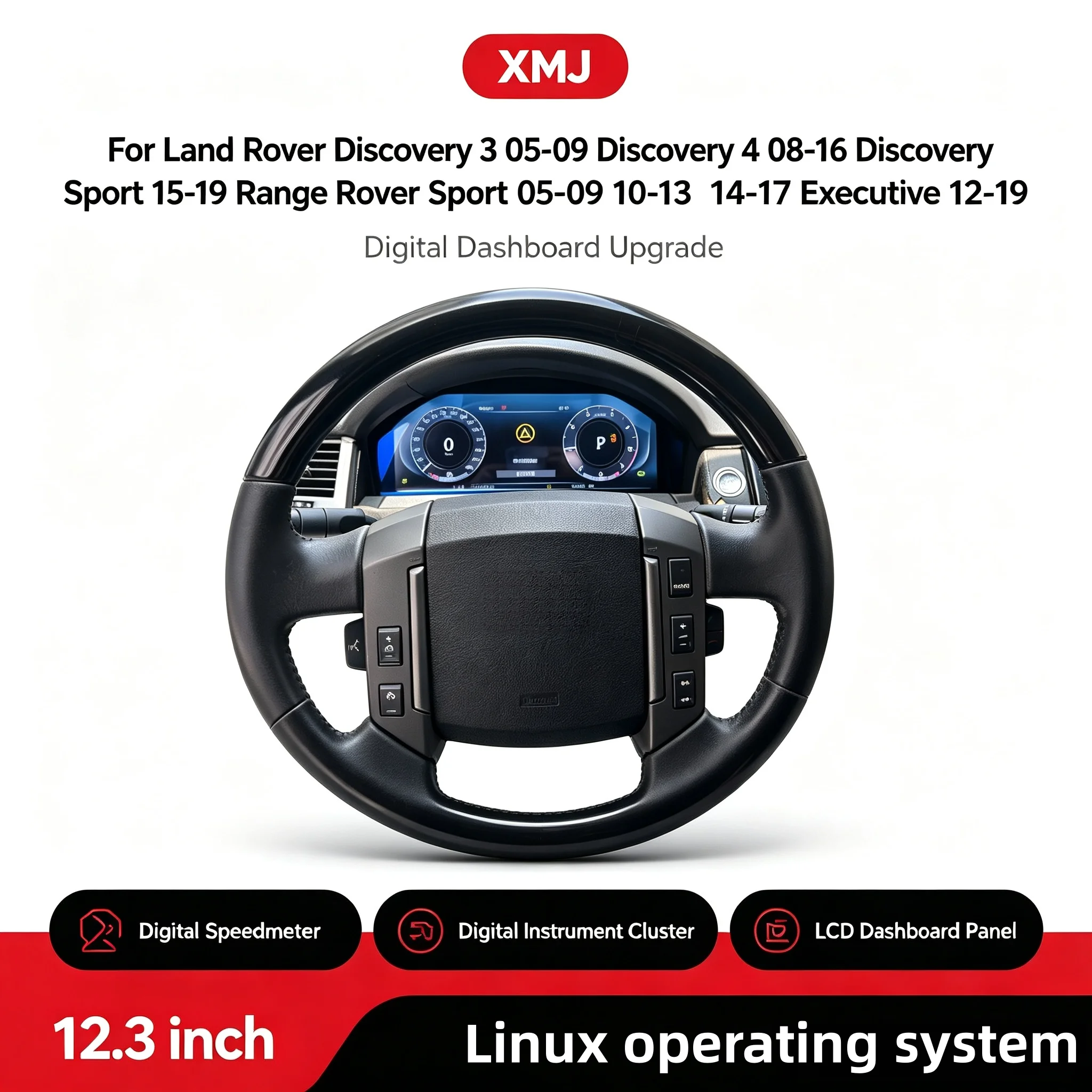 LCD Digital Instrument Panel For Land Rover Discovery 3 Discovery 4 Discovery Sport Range Rover Sport Executive Evoque 2005-2019