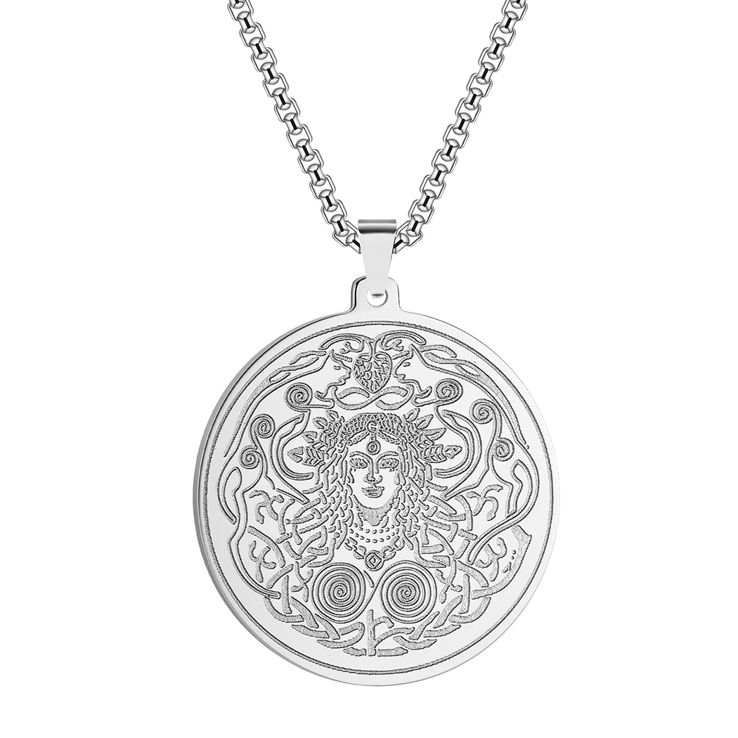 Dainty Freyja Goddess Women Necklace Statement Jewelry Stainless Steel Love Sex Beauty Fertility Greek Pendant Necklace