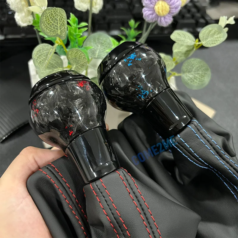 

Red/Blue Style Forged carbon fiber Gear Shift Knob for Audi A3 S3 RS3 S6 RS6 A7 A6 Golf 7 7.5 GTI Car Shift lever knob LHD