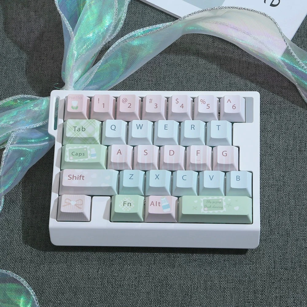 For ZUOYA HE30 Hall Effect Keyboard Customized Wired One-handed Keyboard RGB USB Ergonomics Gaming Office Mechanical Keyboard