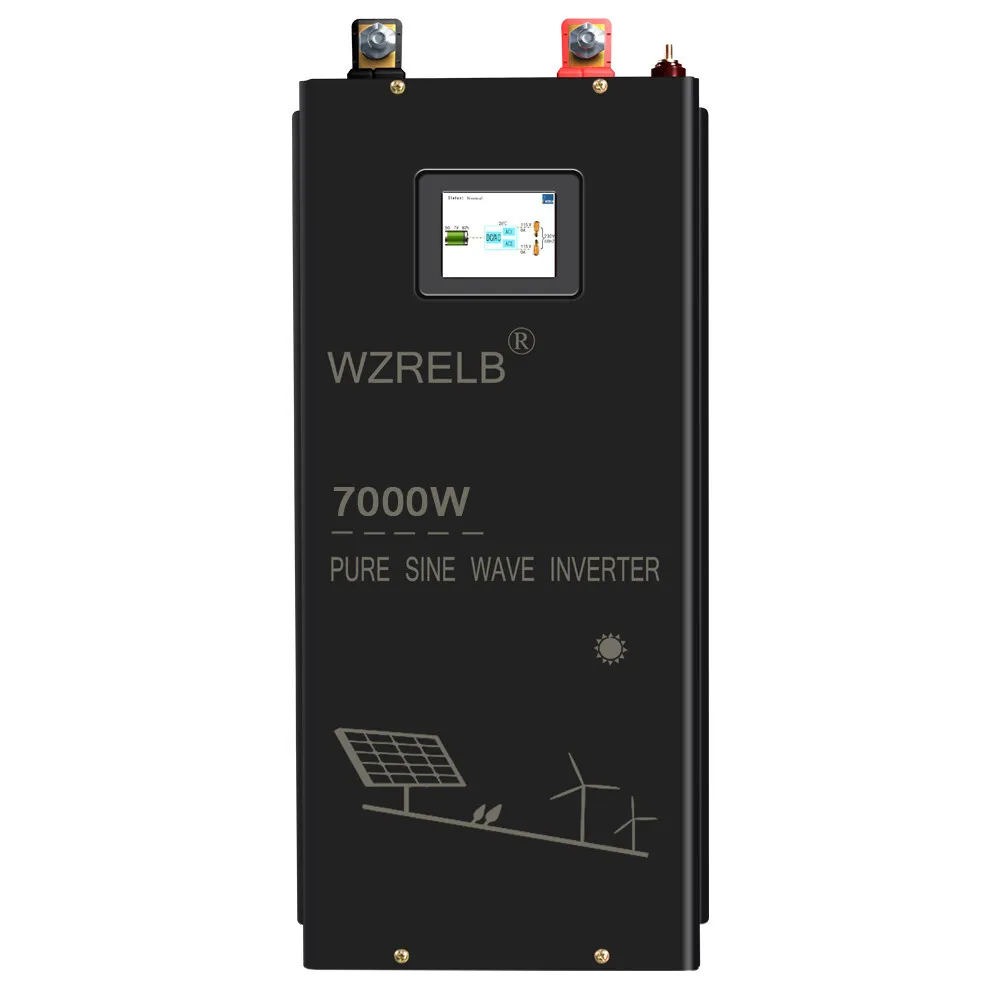 

7000W Pure Sine Wave Inverter 24V to 120V 240V Split Phase Home System Solar RV