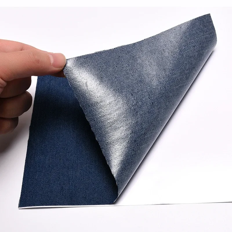 Denim Cloth Stickers Blue Black Thickened Fabric Big Size Stick-on Patches for DIY Mending Clothes No Ironing 15x20cm Free Cut