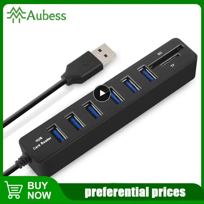 Six-port Effortless Efficient High-speed Convenient Multi-functional Compatible With Multiple Operating Systems Usb2.0 Combo Hub