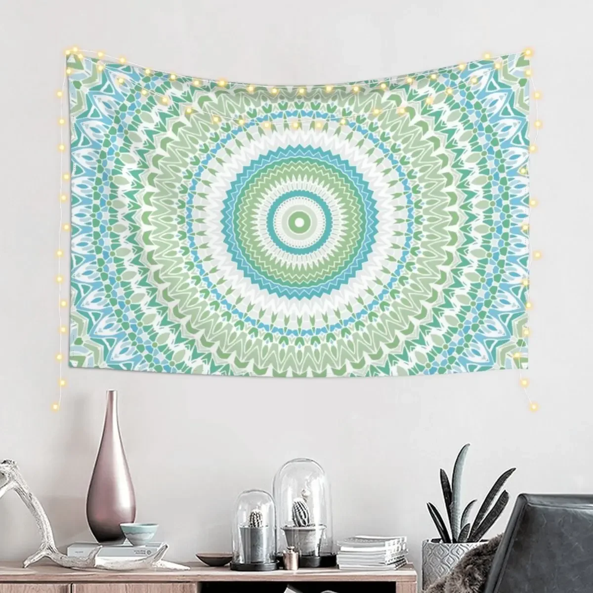 Sea Glass Mandala Tapestry Bedroom Decor Aesthetic Christmas Decoration Room Aesthetic Decor Tapestry