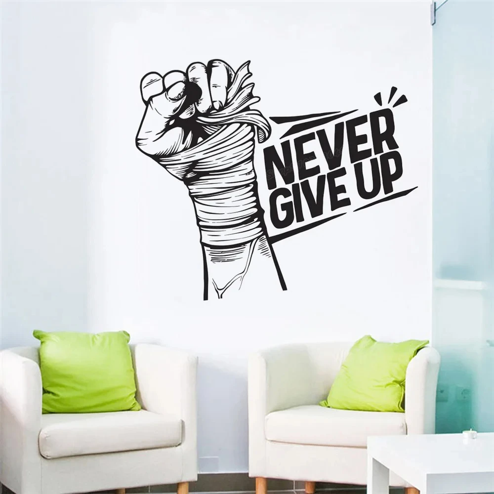 Nunca Desista Decalque De Parede Motivacional, Gym Wall Decor,Nunca Desista Frase, Esporte, Adesivo De Parede De Treinament