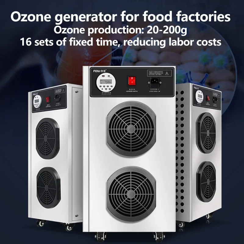 Mobile 50g/60G Ozone Sterilizer Air Purification Equipment Generator for Food Workshop Studios