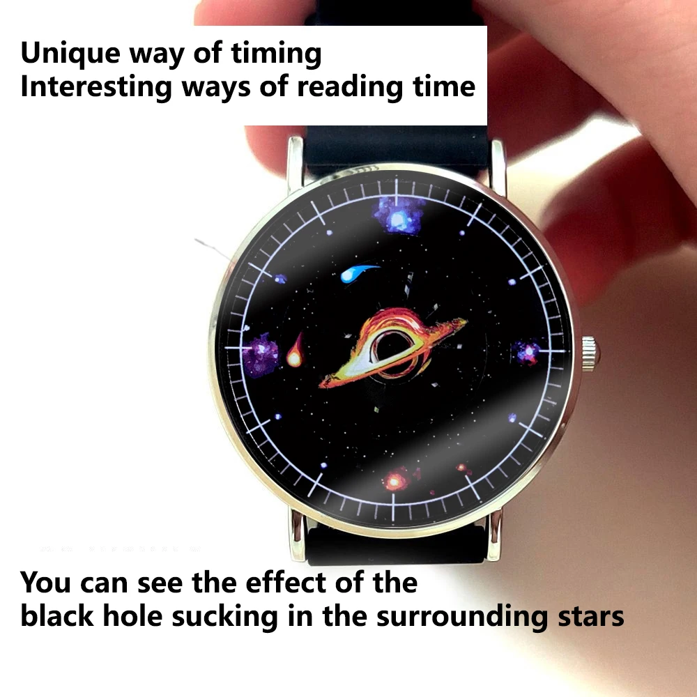 watch blackhole silicone strap quartz ultrathin waterproof Creative design classic style