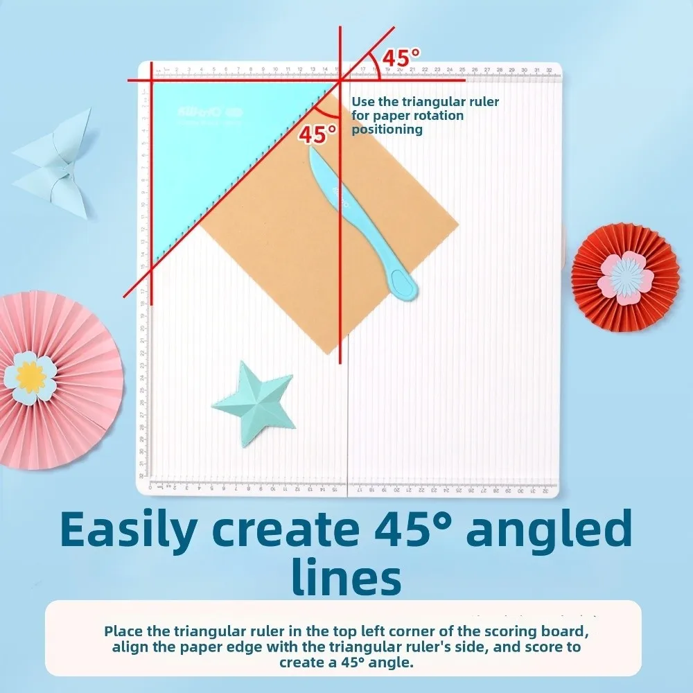 7 in 1 Paper Trimmer Board 12.2 Inch Cutting Width Scoring Tool Scoring Paper Board Folding Scorer Multifunctional Design