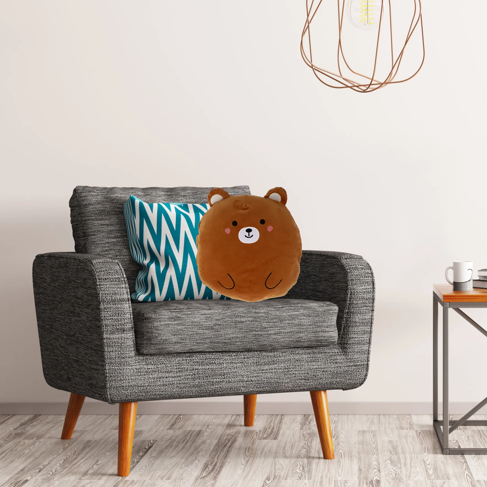 

Adorable Throw Pillow and Blanket Combo Lightweight Warm for Bedroom Living Room Sofa Simple Versatile Sleeping Supply