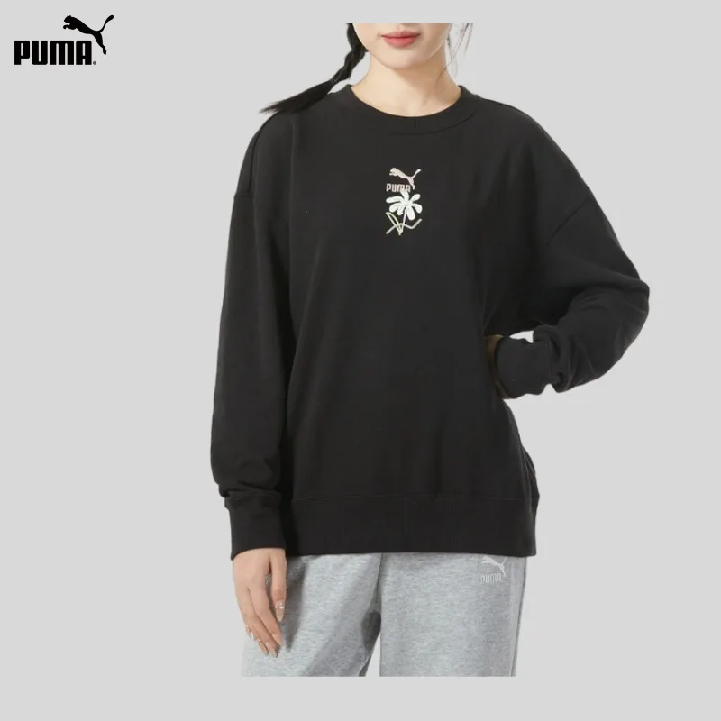 PUMA Sweater Women's Spring and Autumn Sportswear Training Running Casual Crew Neck Jumper 625808-01