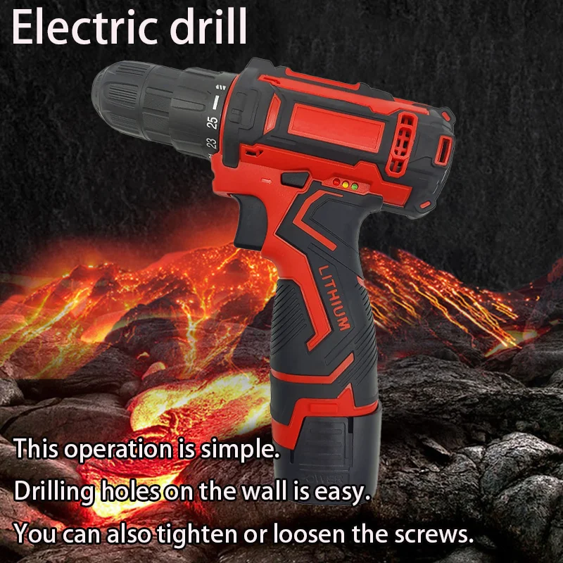 مثقاب كهربائي 16.8 فولت مثقاب لاسلكي مفك كهربائي صغير محرك طاقة لاسلكي تيار مستمر بطارية ليثيوم أيون #4