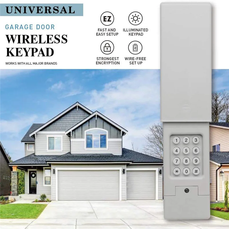 A57G-Wireless Garage Door Opener Control System for LiftMaster 877MAX 377LM 977LM Remote Keyless Entry Keypad