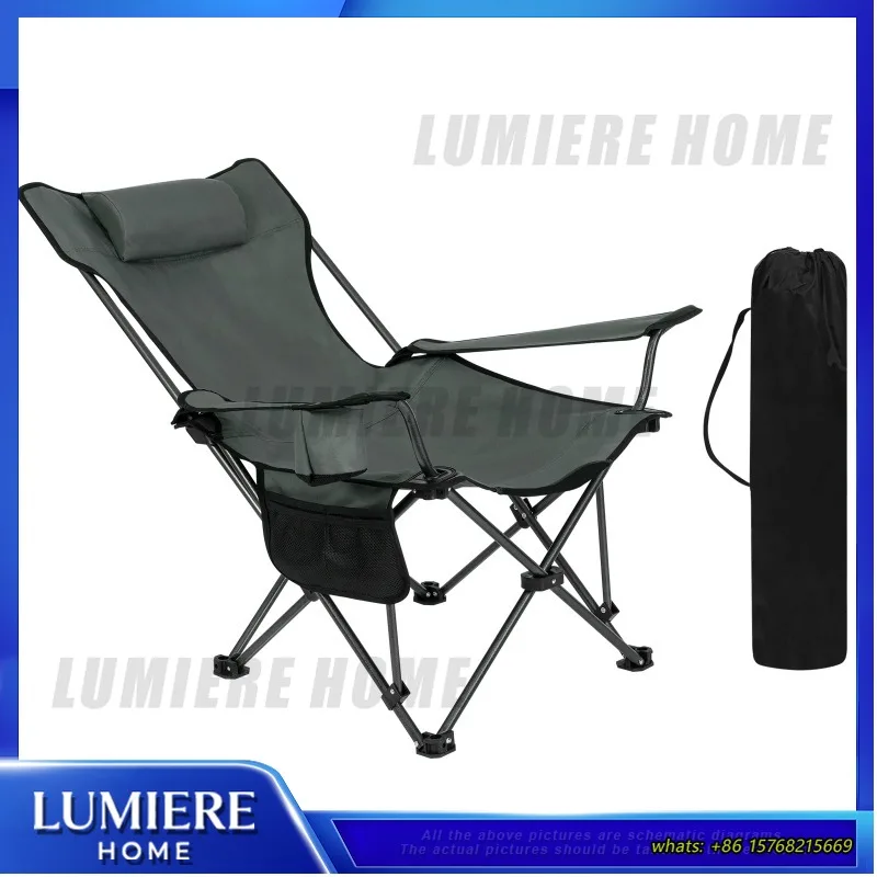 

WOLTU Folding Camping Chair Lightweight Outdoor Beach Chair with Headrest Cup Holder Carry Bag for Fishing Hiking Picnic