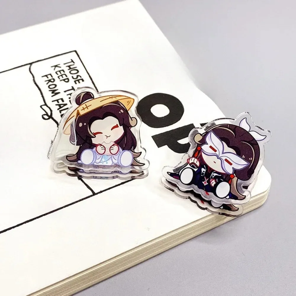 Anime Tian Guan Ci Fu Cartoon PP Clips Heavenly Official Bless Hua Cheng Xie Lian Cute Acrylic File Note Clip Student Stationery