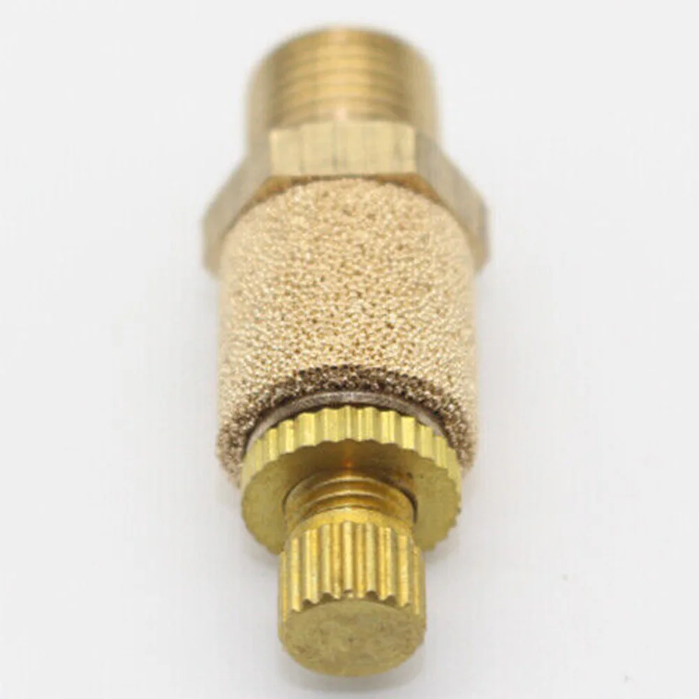 Pneumatic Solenoid Valve Adjustable Brass Muffler 1/8