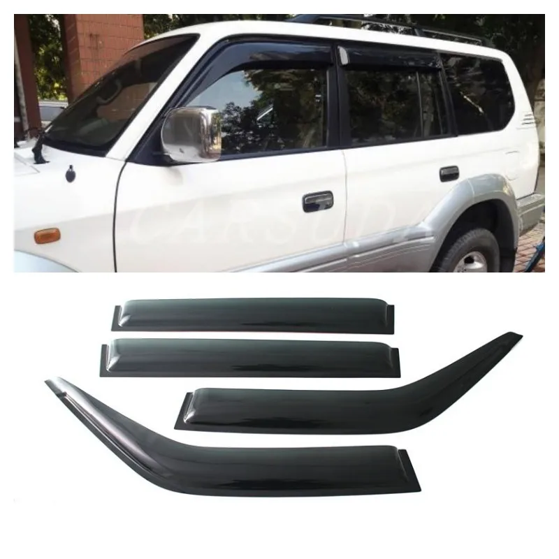 

Window Deflectors For Toyota Land Cruiser Prado 90 Fj90 LC90 LC95 1996 1997 1998 1999 2000 2001 2002 Weathershields Door Visor