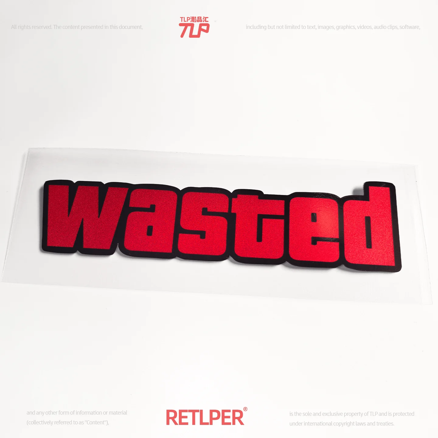 Retlper Reflecterende Autostickers Wasted Style Logo Racing Thema Snelheidsrace Spelstijl Waterdichte Stickers