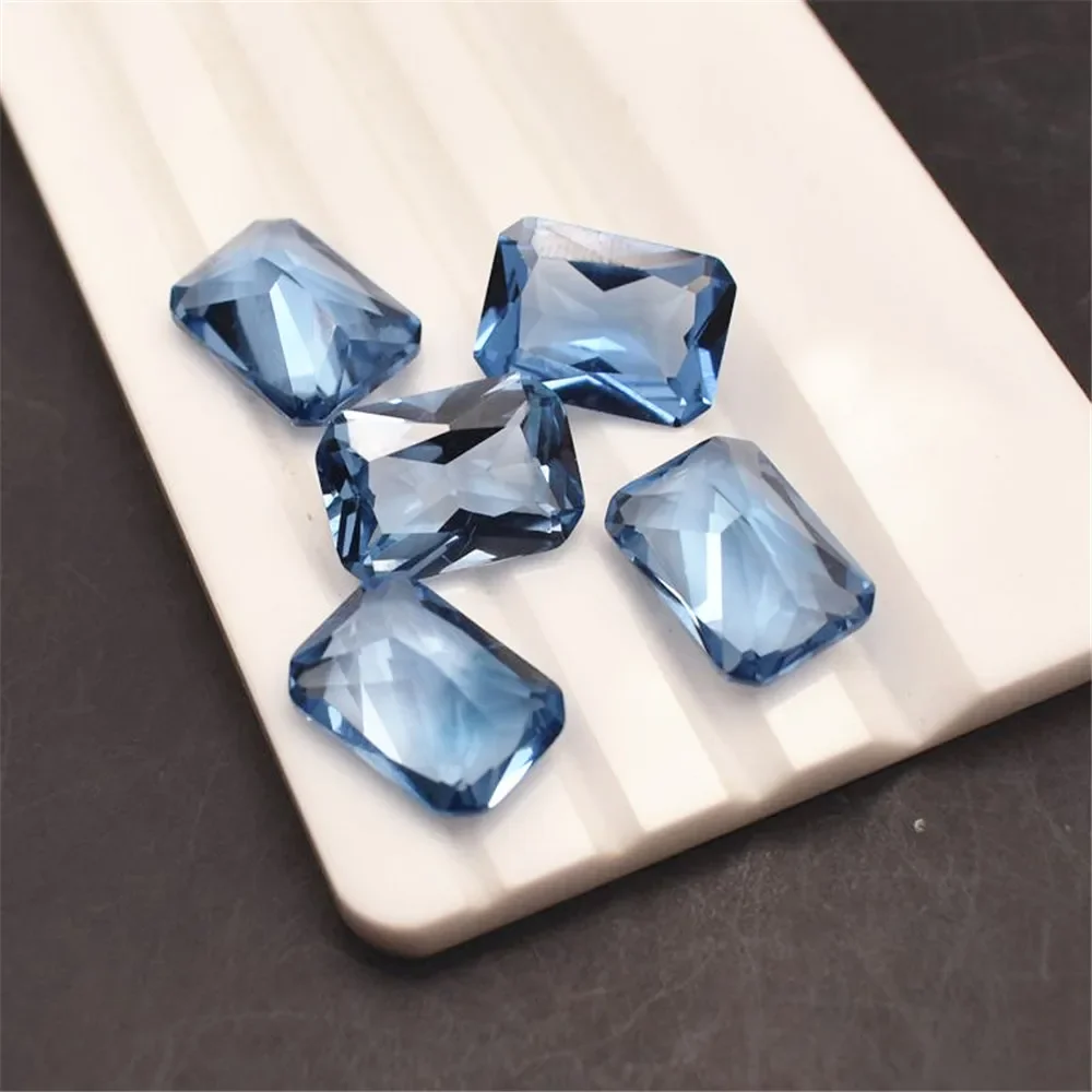 High Quality Light Blue Spinel Rectangle Faceted Radiant Cut Blue Spinel Gem Suitable for Wax Casting