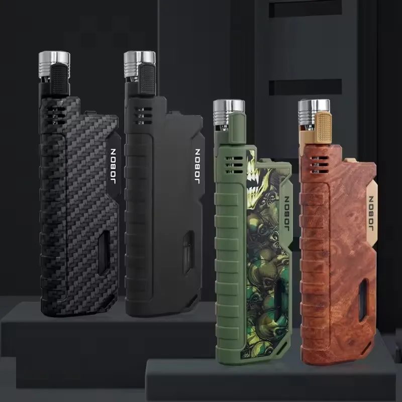 JOBON قابل للسحب ولاعة يندبروف لهب أزرق قفل أمان تصميم نافذة الغاز البصرية قابل للتعديل حجم اللهب أداة الإشعال