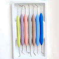 Instrumento restaurador relleno de resina Dental, cuchillo de restauración estética, mango de silicona, herramientas de odontología