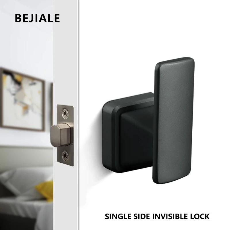 Hidden Door Lock Single Side Lock Secret Room Lock Spherical Single Side Hidden Lock With Key Double Side Invisible Door Lock