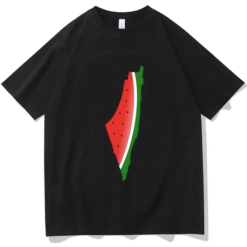 Summer Short Sleeve T-shirts Watermelon Palest Printed Graphic Tee Shirts Unisex Casual Hip Hop Tee Graphic Oversized Top