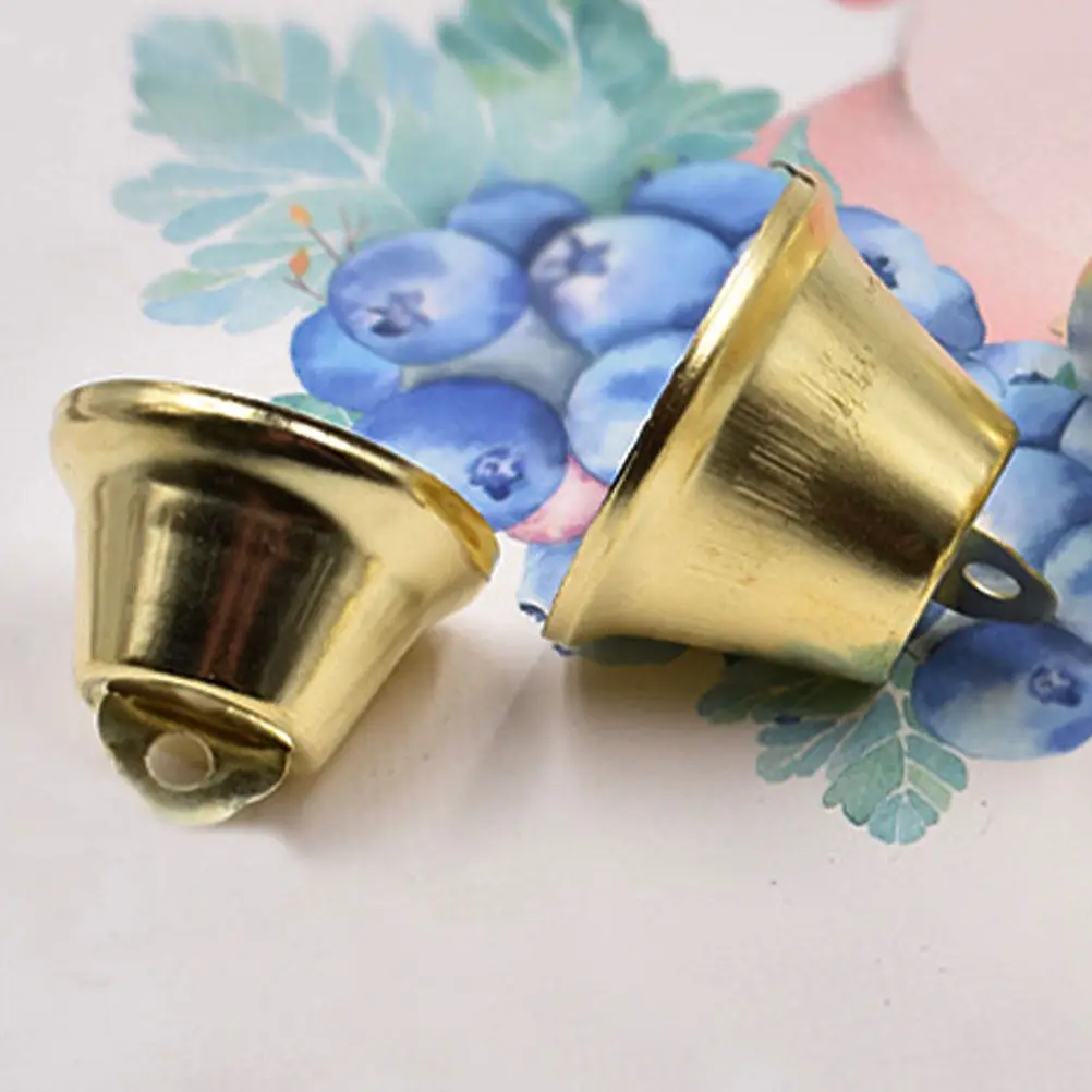 

100 шт. золотых мини-колокольчиков для рукоделия, металлические колокольчики для подвешивания на дерево, украшения для ветряных колокольчиков