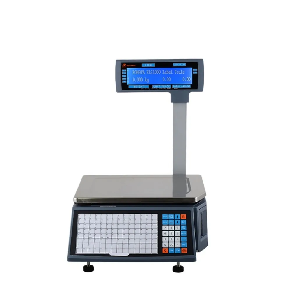 Retail Barcode Electronic Thermal Weighing Label Scales with 28 Function Keys + 112*2 Hot Keys