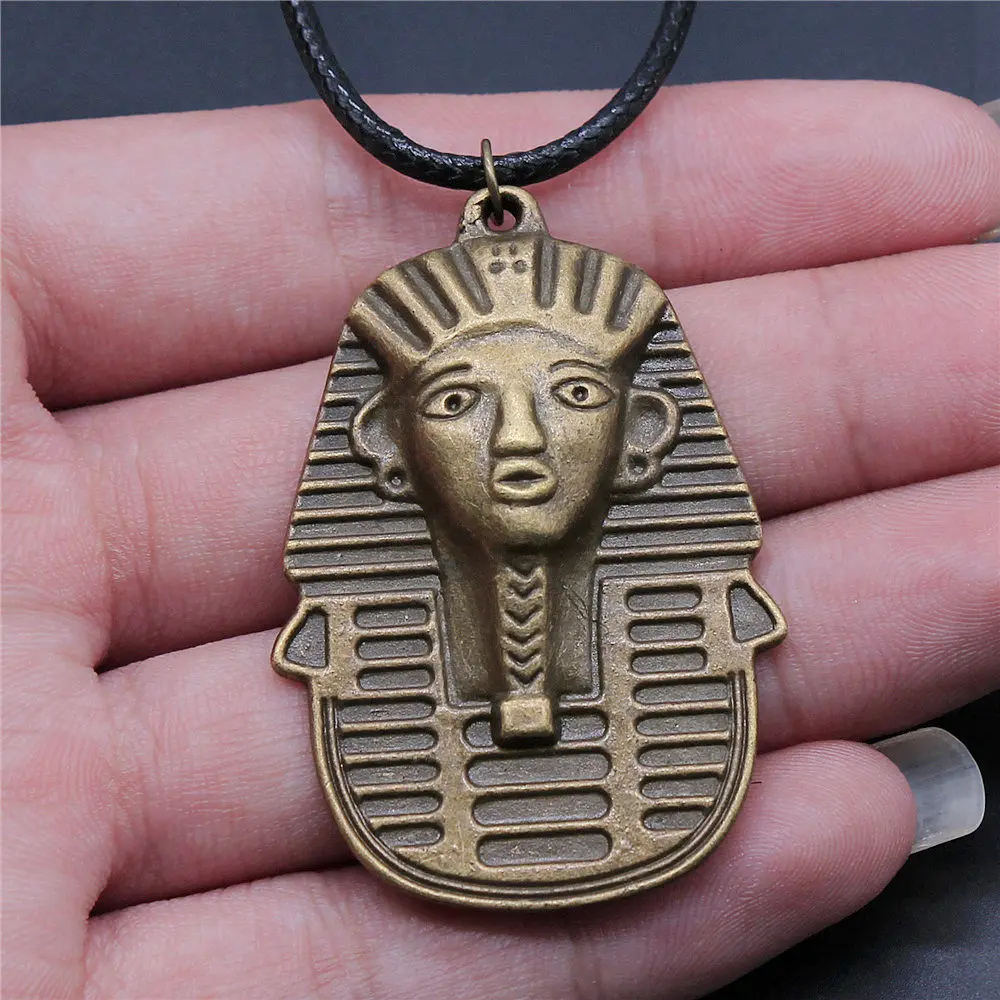 Chief Pharaoh Necklace Leather Chain 45cm Female Jewelry Beach New Things
