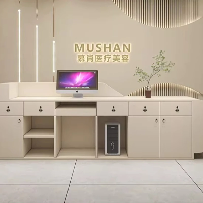 

Столы для салонов красоты, компьютерные столы, стойки ресепшн для клиентских центров, офисная мебель (120, 160, 180, 200, 220, 240, 260, 280, 300 см)