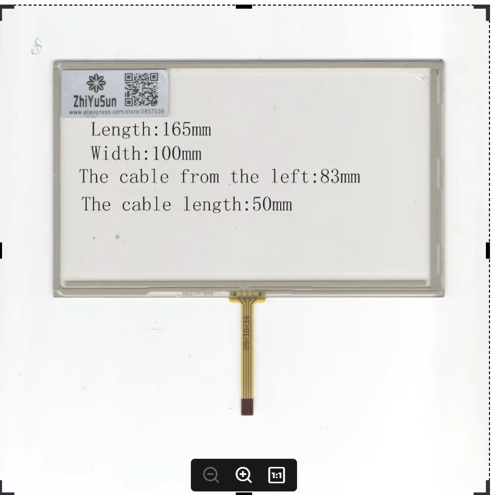 

ZhiYuSun Wholesale HLD-TP-1476 165mm*100mm NEW 7inch 4 line For Car DVD touch screen panel 165*100 Sensor glass