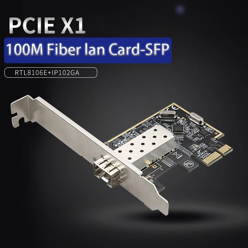 10/100Mbps Game PCIE Kaart PCIe 100M Fiber lan-kaart Netwerkadapter Fiber Poort SFP PCIE netwerkkaart Adapter Splitter Converter