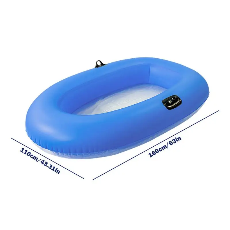 Inflatable Pool Lounger Blue Water Hammock Inflatable Raft Large Pool Float Bed Adult Floaties Tanning Pool Lounger for Adults