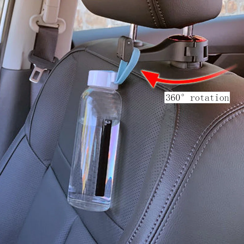 Car 2 in 1 New Headrest Hook Phone Car Holder Car Hanger Portable Seat Back Hanger Storage Hook Phone Holder Auto Fastener Clip
