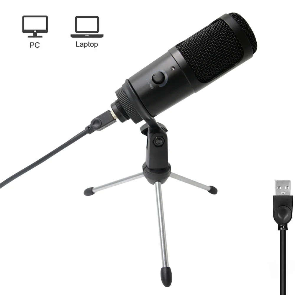 

192K/24BIT USB Microphone PC condenser Microphone Recording Studio Microphone for YouTube Video Skype Chatting Game Podcast