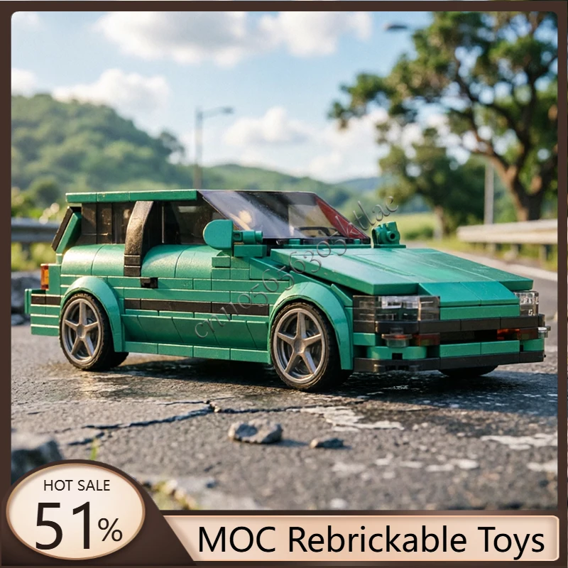 

328 Parts Moc Technical Racing Two door muscle car Supercar Model Building Blocks Speed Vehicle Bricks Toys Children Adult Gifts