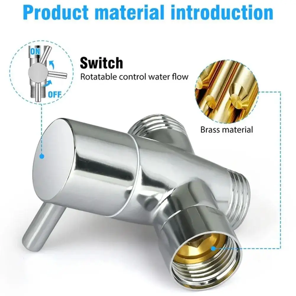 Interruttore a 3 vie rubinetto 1/2 adattatore bagno doccia rubinetto doccia acqua doccia ugello a spruzzo Splitter deviatore Conve P7k3