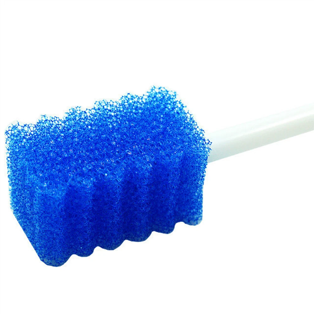 100pcs/bag Dental Oral Care Mouth Teeth Cleaning Swab Sponge Brush Soft Oral Swab Dentifrice Flavored Foam Swabs Cotton Material