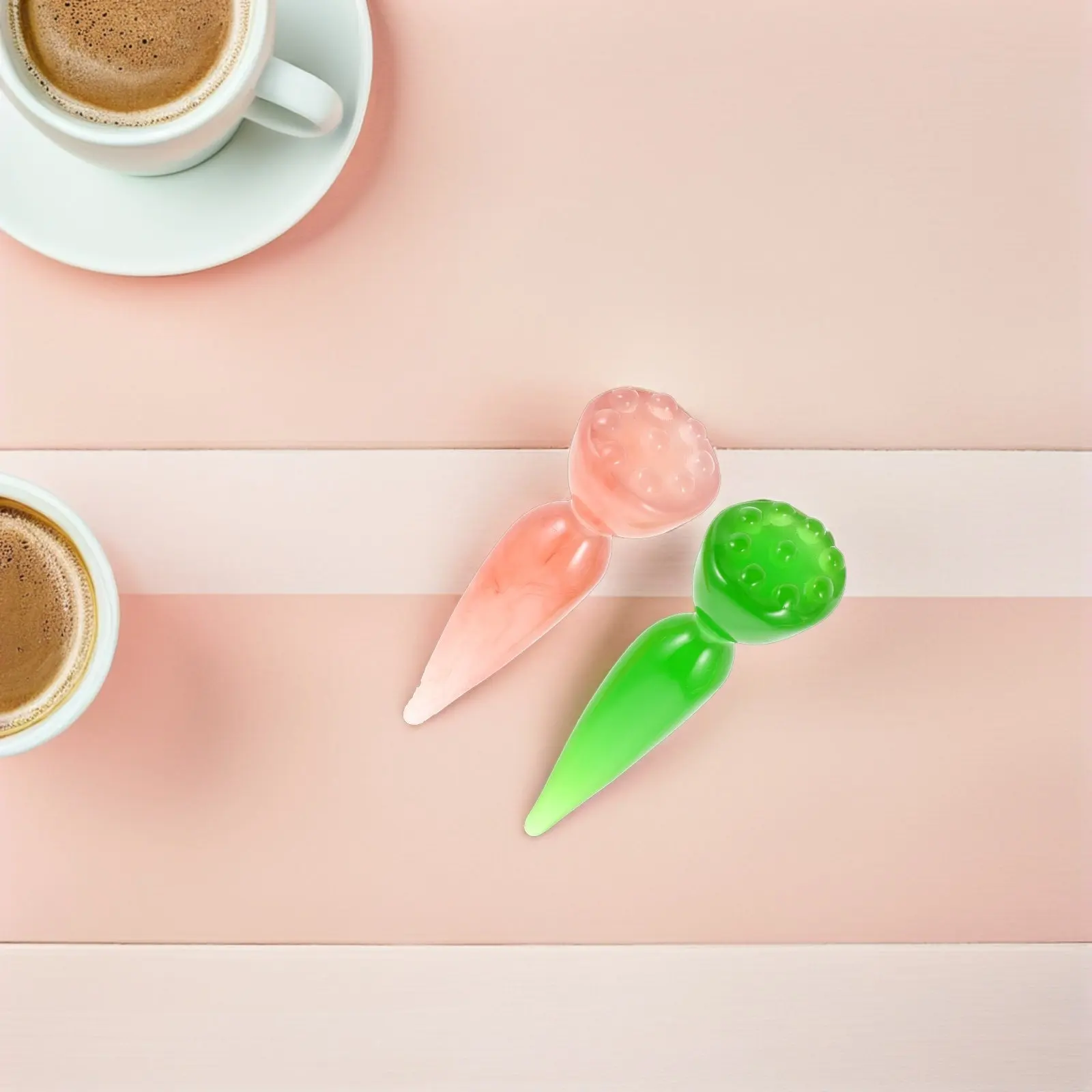 

2Pcs Massage Scraping Tool Lotus Design Face and Body Gua Sha Stick for Eye Fatigue Relief Dark Circles Puffiness Head Meridian