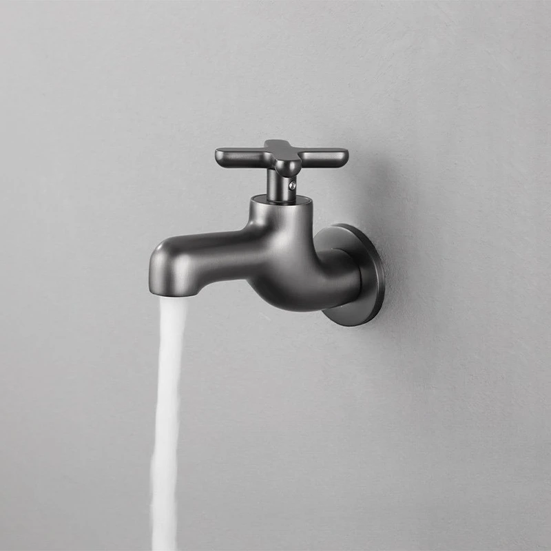 

Смеситель для бассейна со шваброй, однотонный латунный серый, черный, настенный, креативный, одинарный, холодный, для балкона, умывальник, швабра, смеситель для бассейна, уличный садовый смеситель