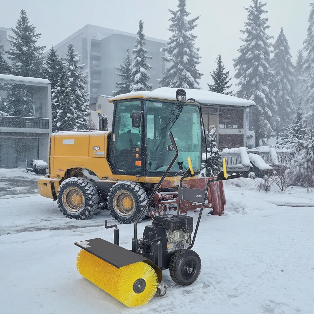 Chinese Factory's New Hand-Pushed Snowplow for Snow Removal on Roads with Durable Bearings Gear in Construction Industries