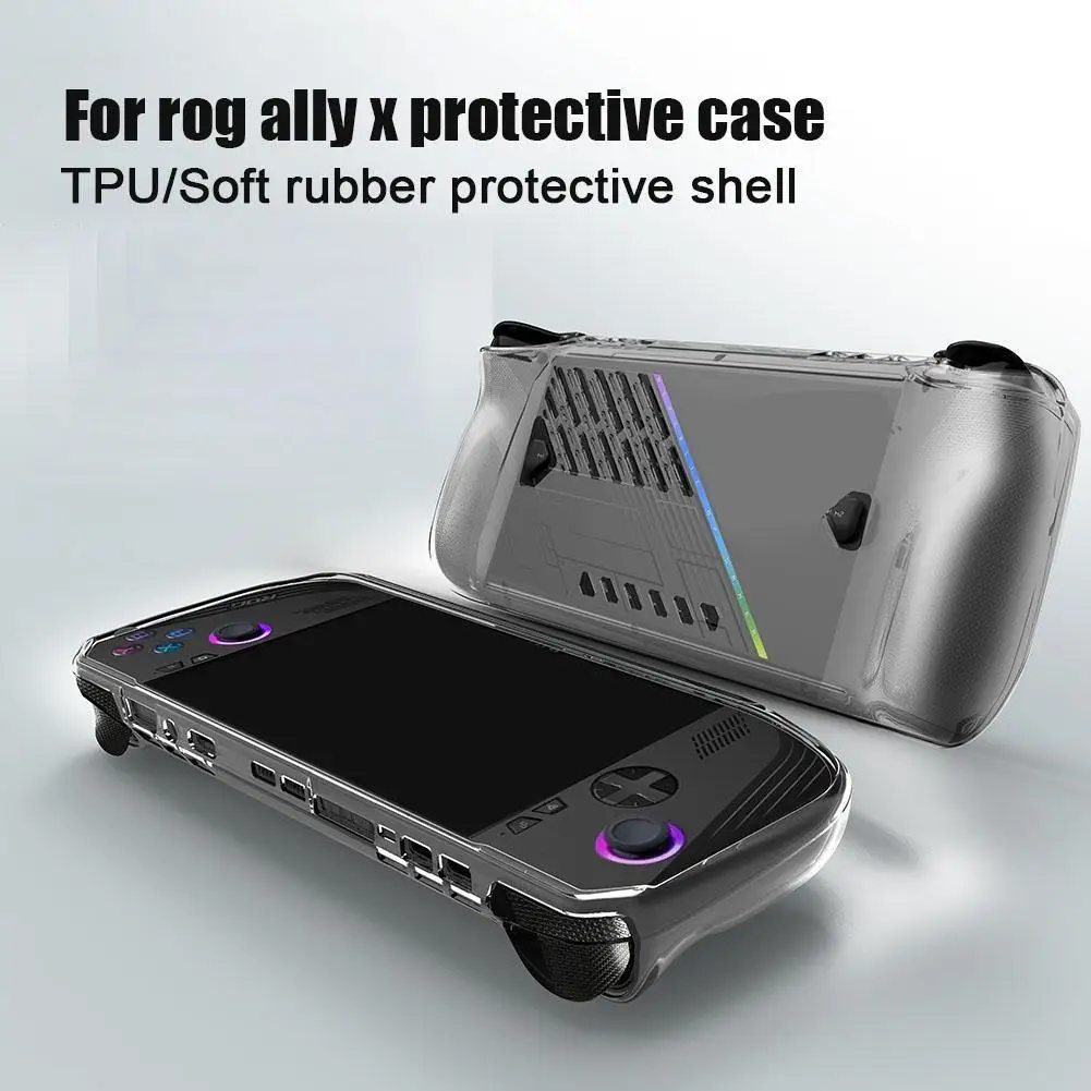 For ASUS Rogally X Protective Case Rogally X Handheld Device Protective Case TPU Heat Dissipation Transparent Game Anti Drop Cas