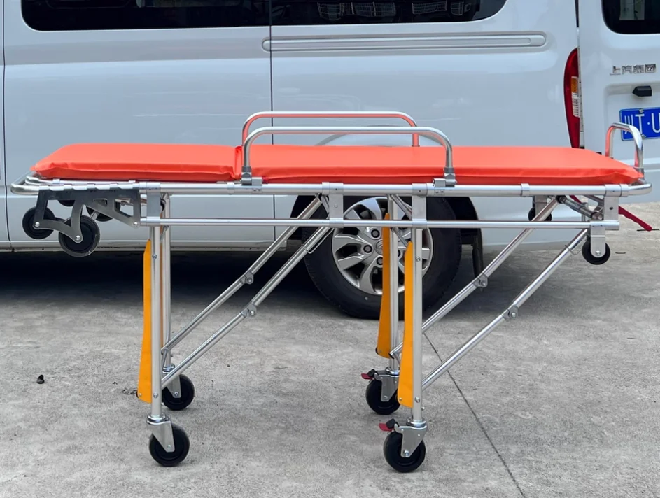 

Emergency rescue stretcher trolley folding trolley multi-functional automatic stretcher trolley