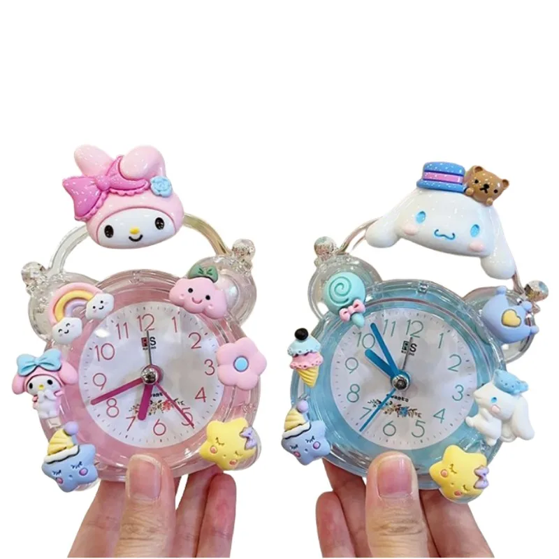 Sanrio Kuromi Trendy Alarm Clock Pattern, My Melody, Student Ins, High-Value Quarto Dormitório, Movimento atualizado para fazer mais silencioso