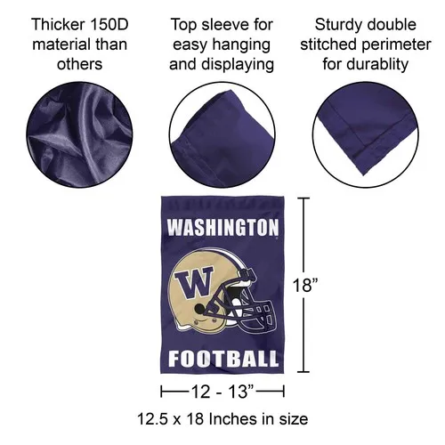 Washington UW Huskies Football Helmet Garden Flag and Yard Banner hhp