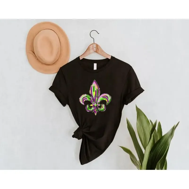 Fleur De Lis T Shirt Mardi Grass Carnaval Funny Gras Festival Happy For Parade