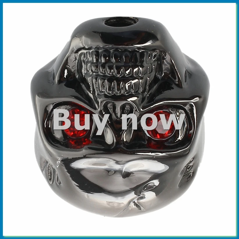 3pcs Electric Guitar Skull Head Volume Control Knobs---Black-ABAM